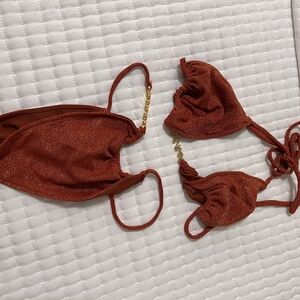 Oh Polly Glittering Orange Bikini Set